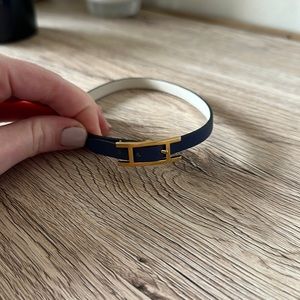 Hermes leather wrap around bracelet